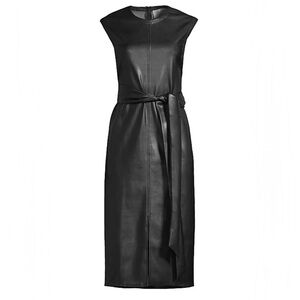 Modern Citizen Pilar Belted Vegan Leather Midi-Dress size S